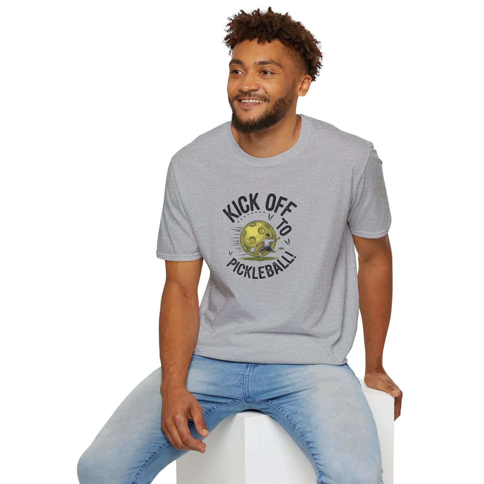 Men's Durable Pickleball T-shirt - Kick Off to Pickleball