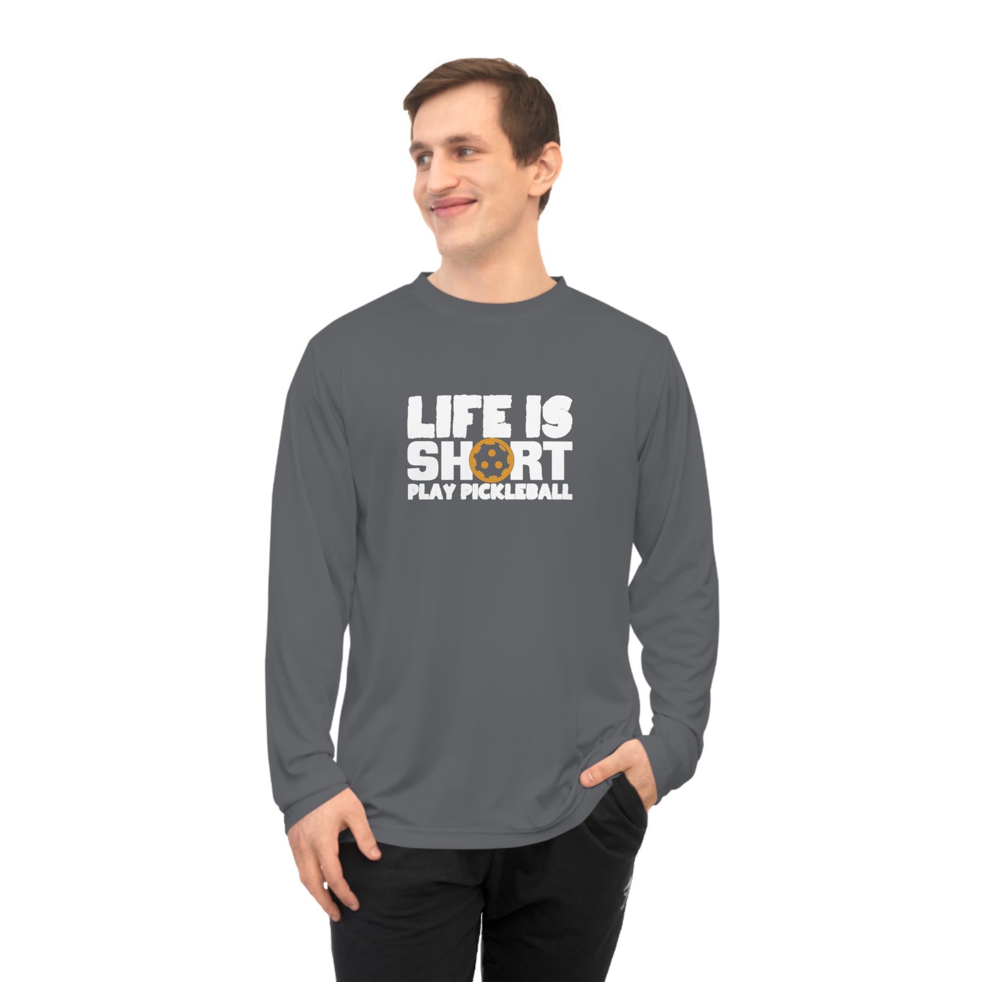 Men's Pickleball Long Sleeves top - Life Is Short Play Pickleball