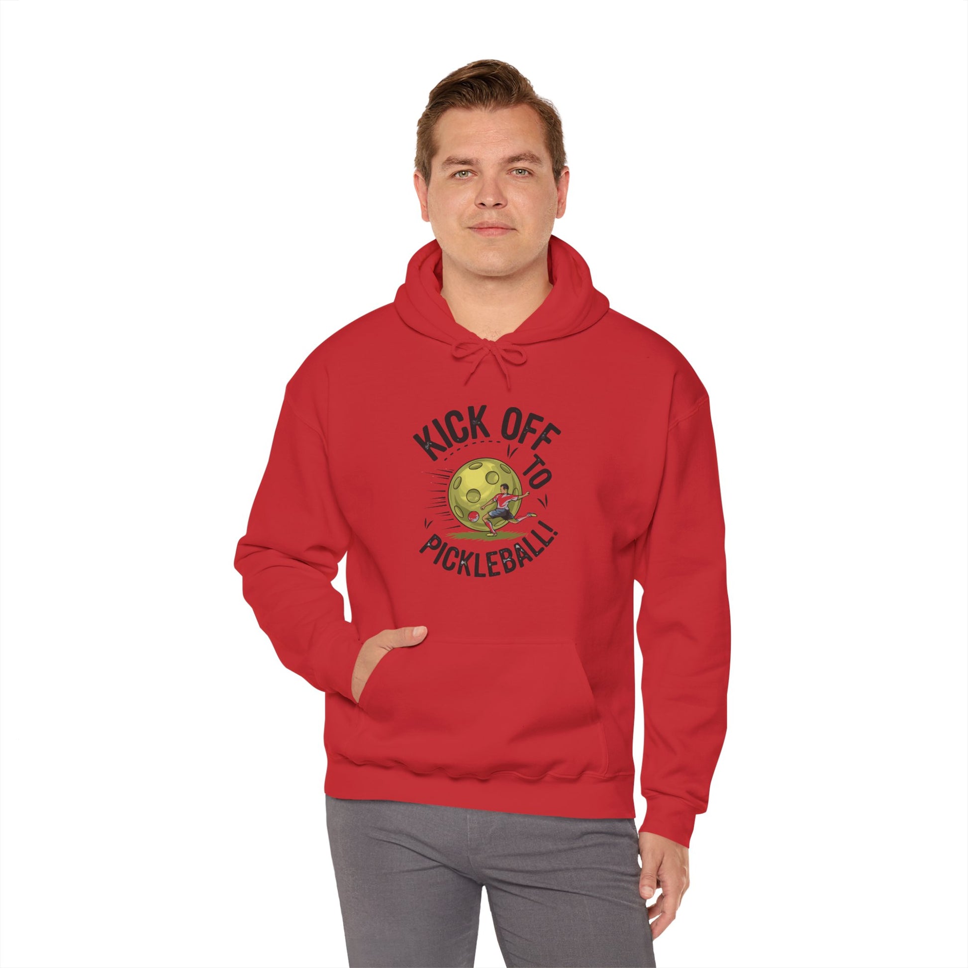 Men's Stylish Pickleball Hoodie - Kick Off to Pickleball