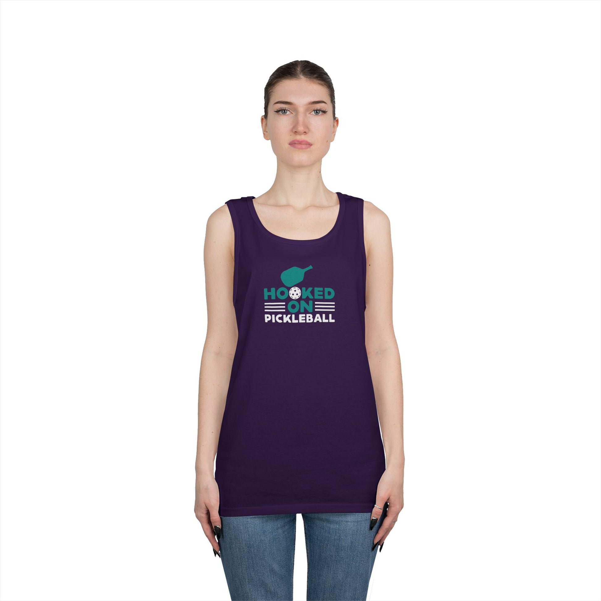 Women's Quirky Pickleball Tank Top - Hooked On Pickleball