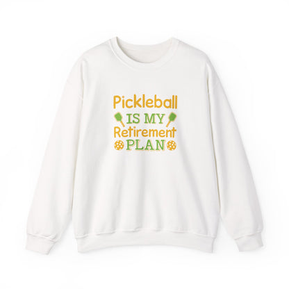 Men's Funny Pickleball Sweatshirt - Pickleball Is My Retirement Plan White