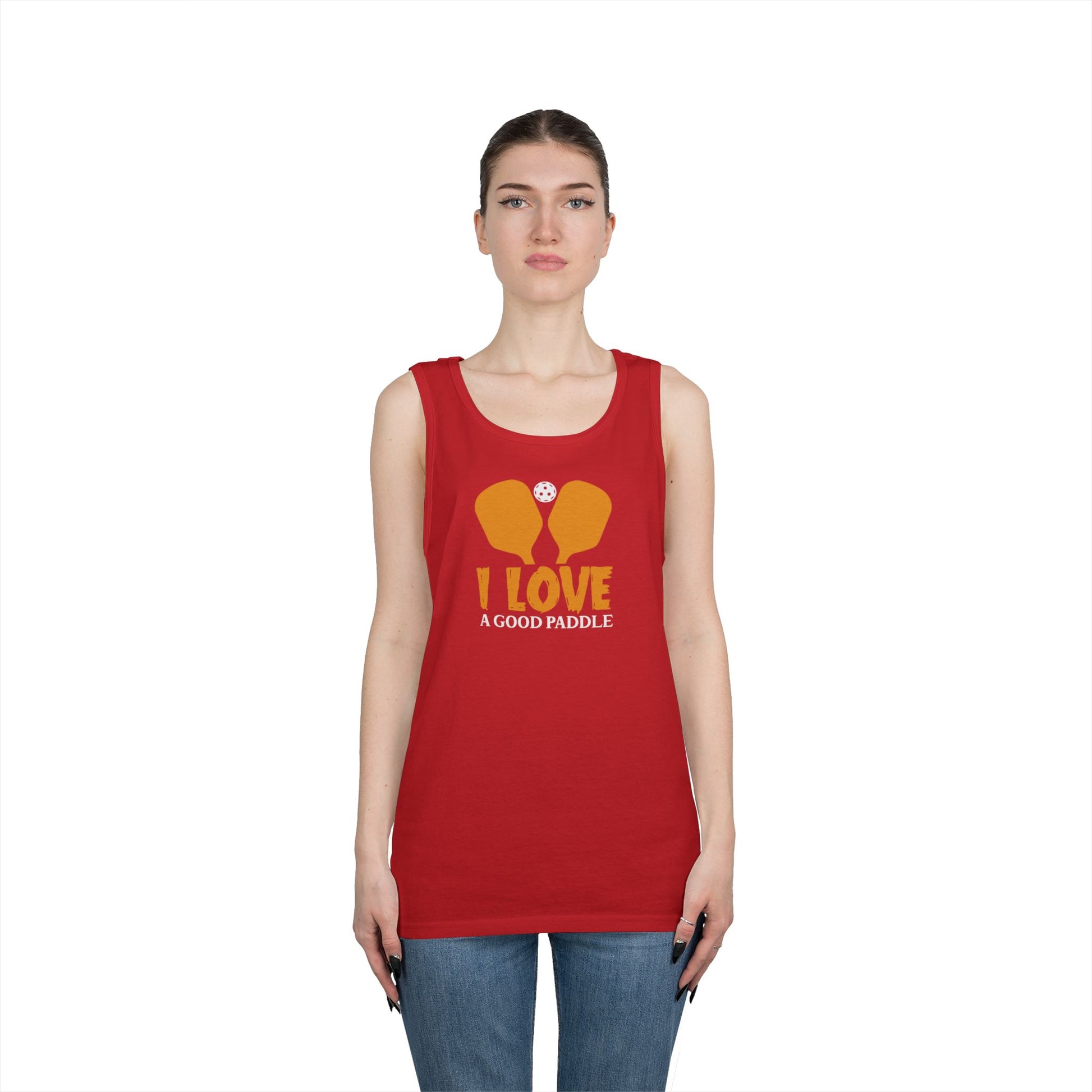 Women's Durable Pickleball Tank Top - I Love a Good Paddle