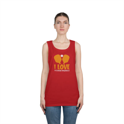 Women's Durable Pickleball Tank Top - I Love a Good Paddle