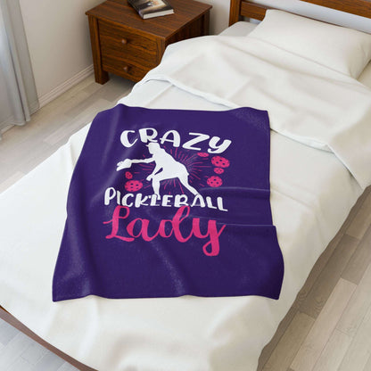 Pickleball Stylish Blanket - Crazy Pickleball Lady