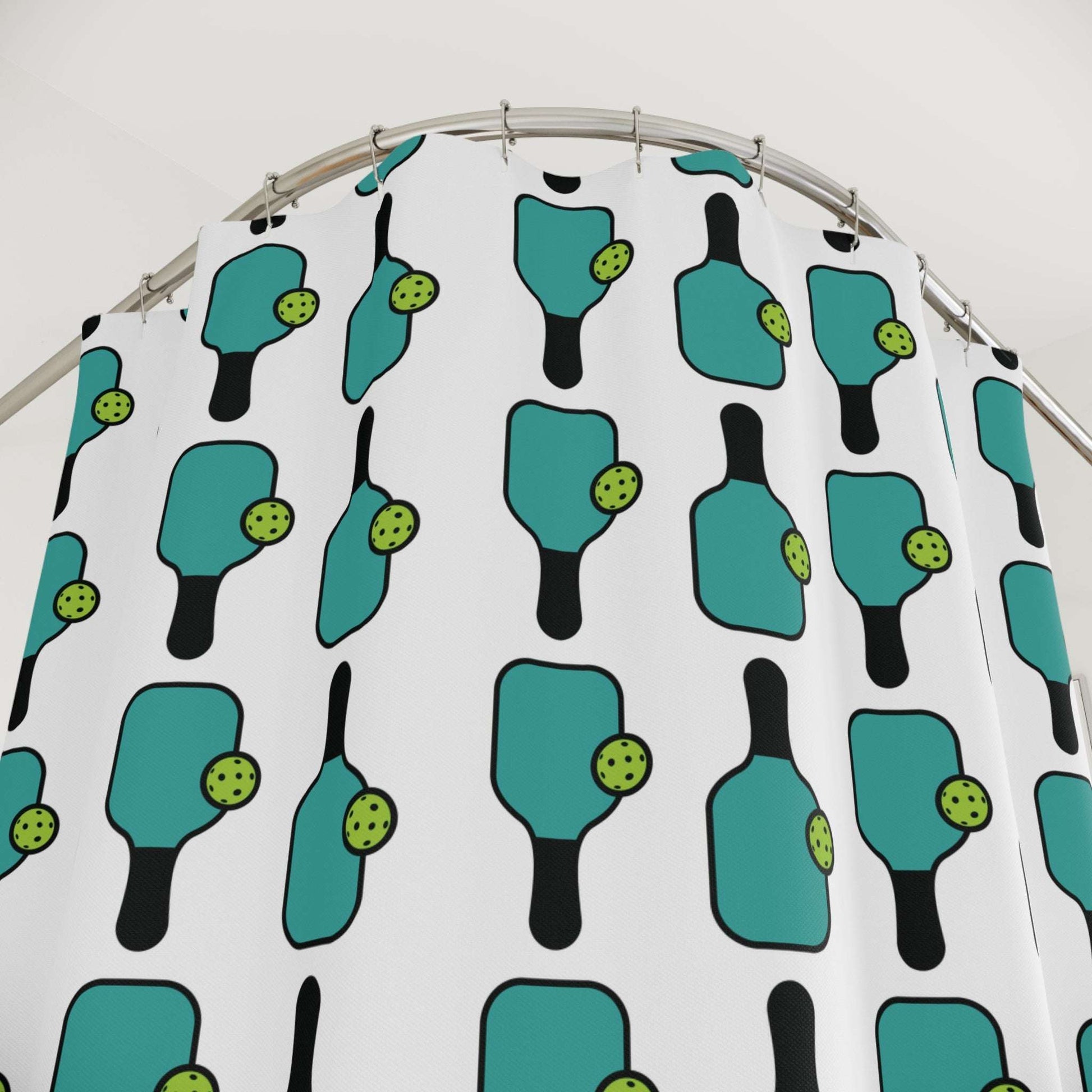 Pickleball Fun Shower Curtain - Paddle and Ball