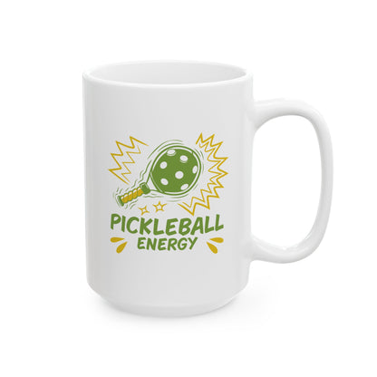 Pickleball Stylish Mug - Pickleball Energy White