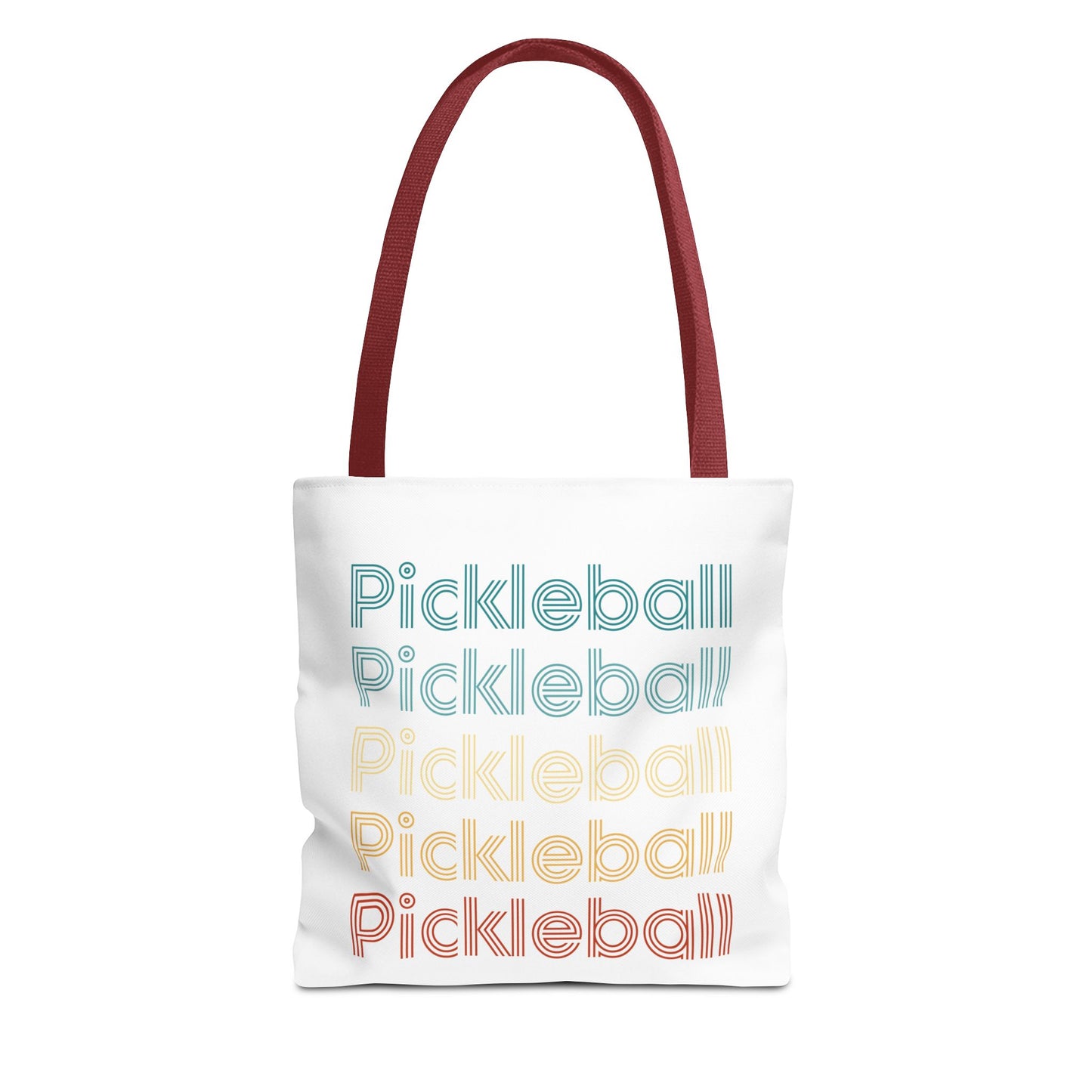 Pickleball Playful Tote Bag - Pickleball Repeat Red