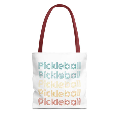 Pickleball Playful Tote Bag - Pickleball Repeat Red