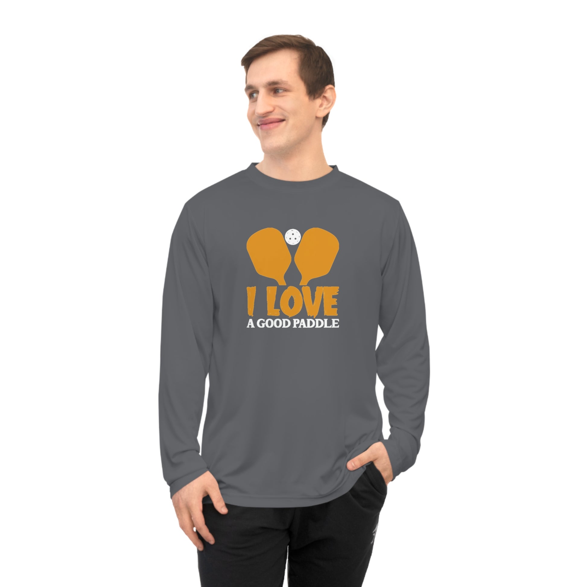 Men's Lightweight Pickleball Long Sleeves top - I Love a Good Paddle