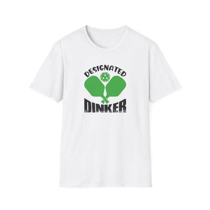 Women's Funny Pickleball T-shirt - Designated Dinker White