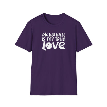 Women's Cool Pickleball T-shirt - Pickleball Is My True Love Purple
