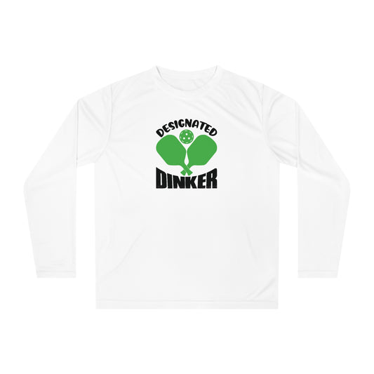 Women's Quirky Pickleball Long Sleeves top - Designated Dinker White