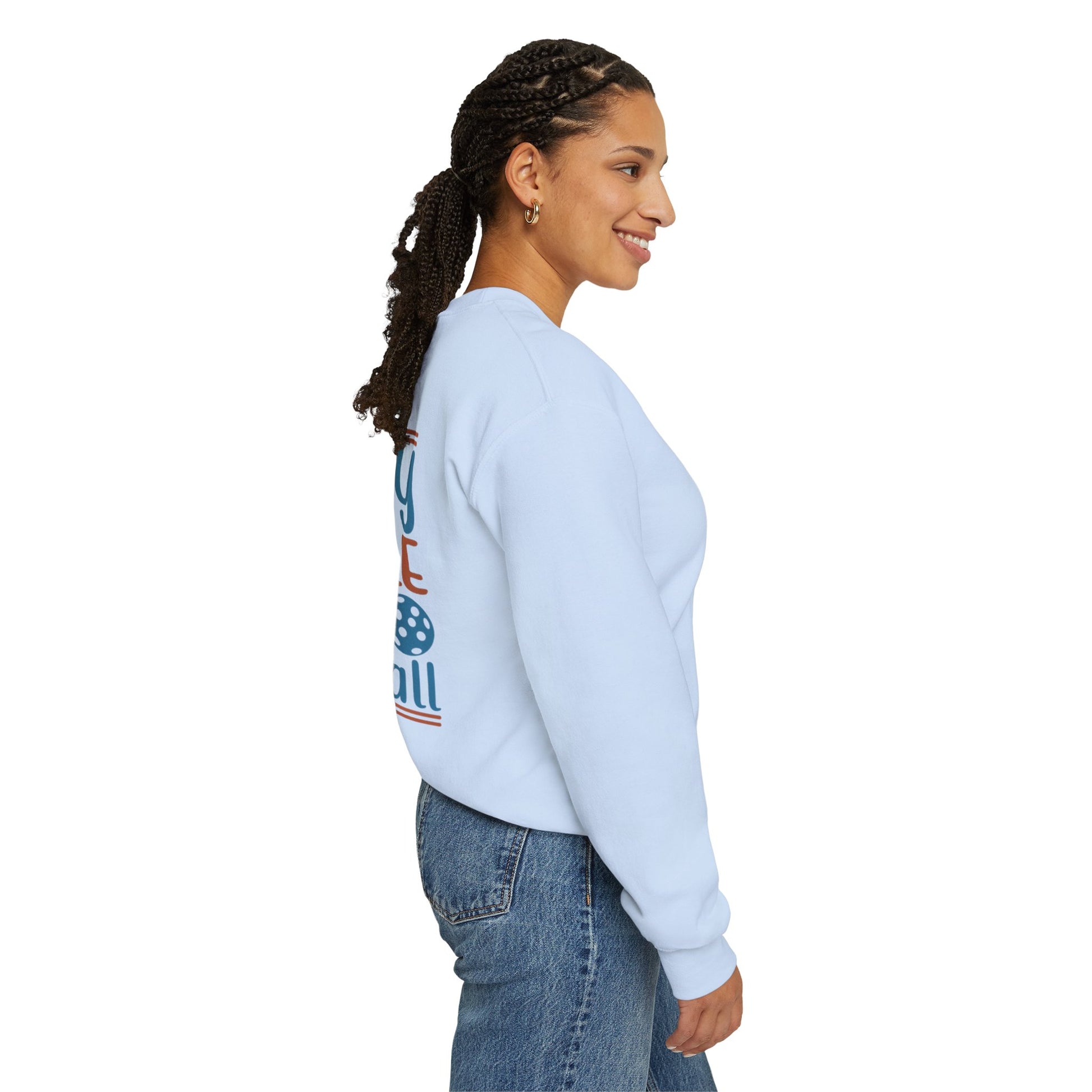 Women's Durable Pickleball Sweatshirt - Happy People Play Pickleball