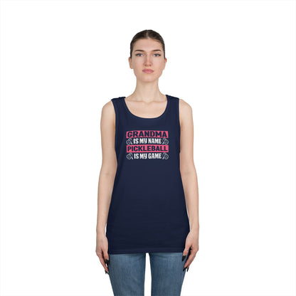 Women's Pickleball Tank Top - Grandma Is My Name Pickleball Is My Game