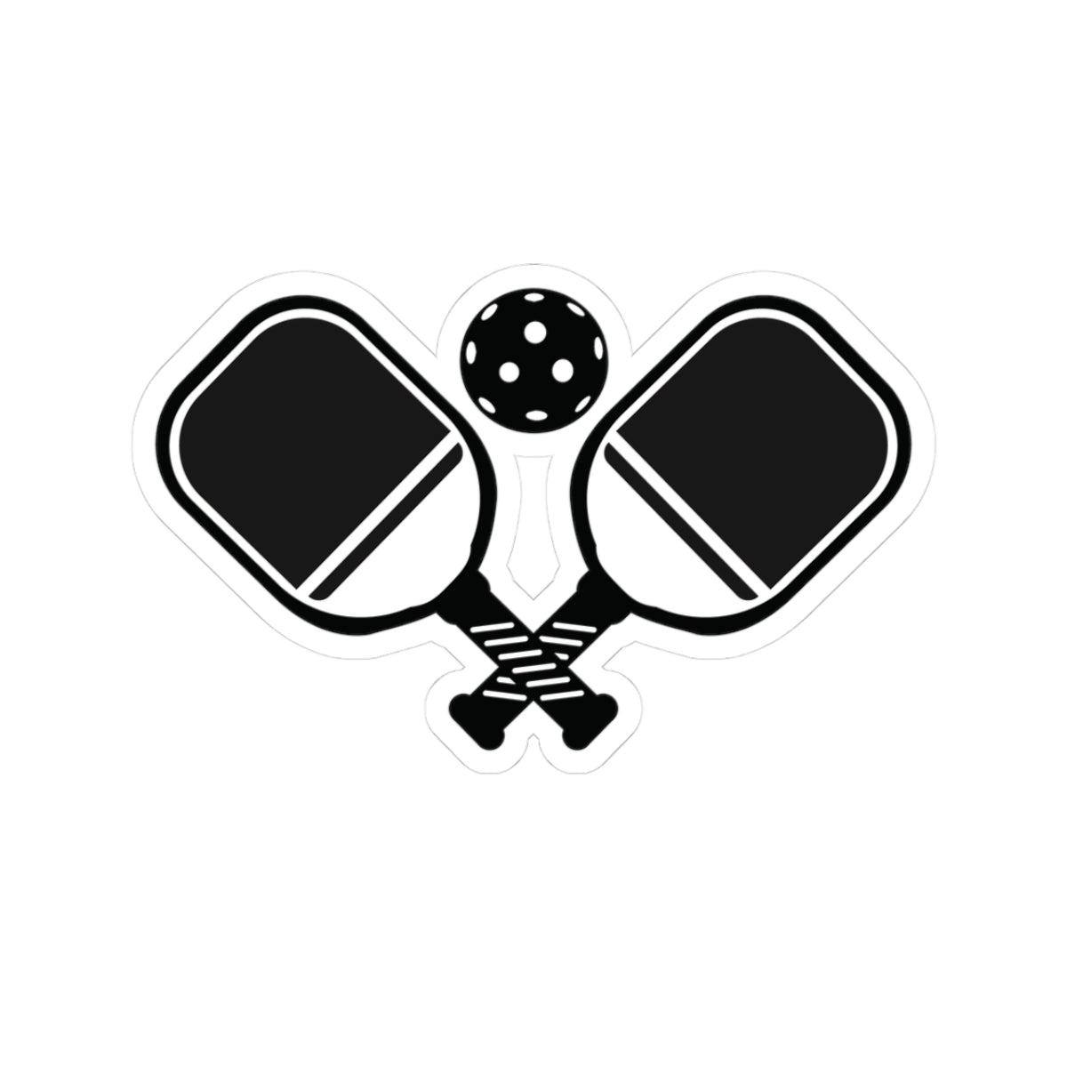 Pickleball Unique Stickers - paddles and ball 3" x 3"