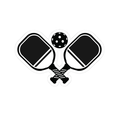 Pickleball Unique Stickers - paddles and ball 3" x 3"