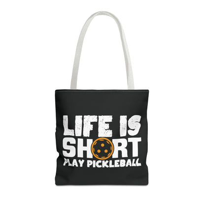 Pickleball Quirky Tote Bag - Life Is Short Play Pickleball White