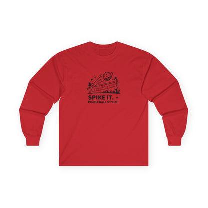 Men's Soft Pickleball Long Sleeves top - Spike It Pickleball Style Red