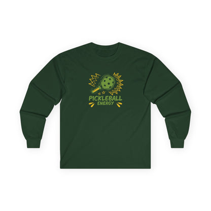 Men's Fun Pickleball Long Sleeves top - Pickleball Energy Green