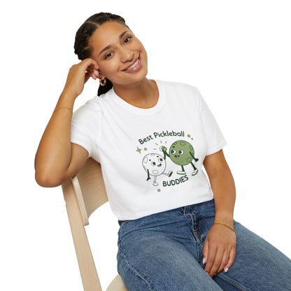 Women's Colorful Pickleball T-shirt - Best Pickleball Buddies
