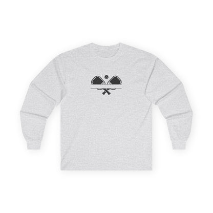 Men's Soft Pickleball Long Sleeves top - Double Paddles Grey
