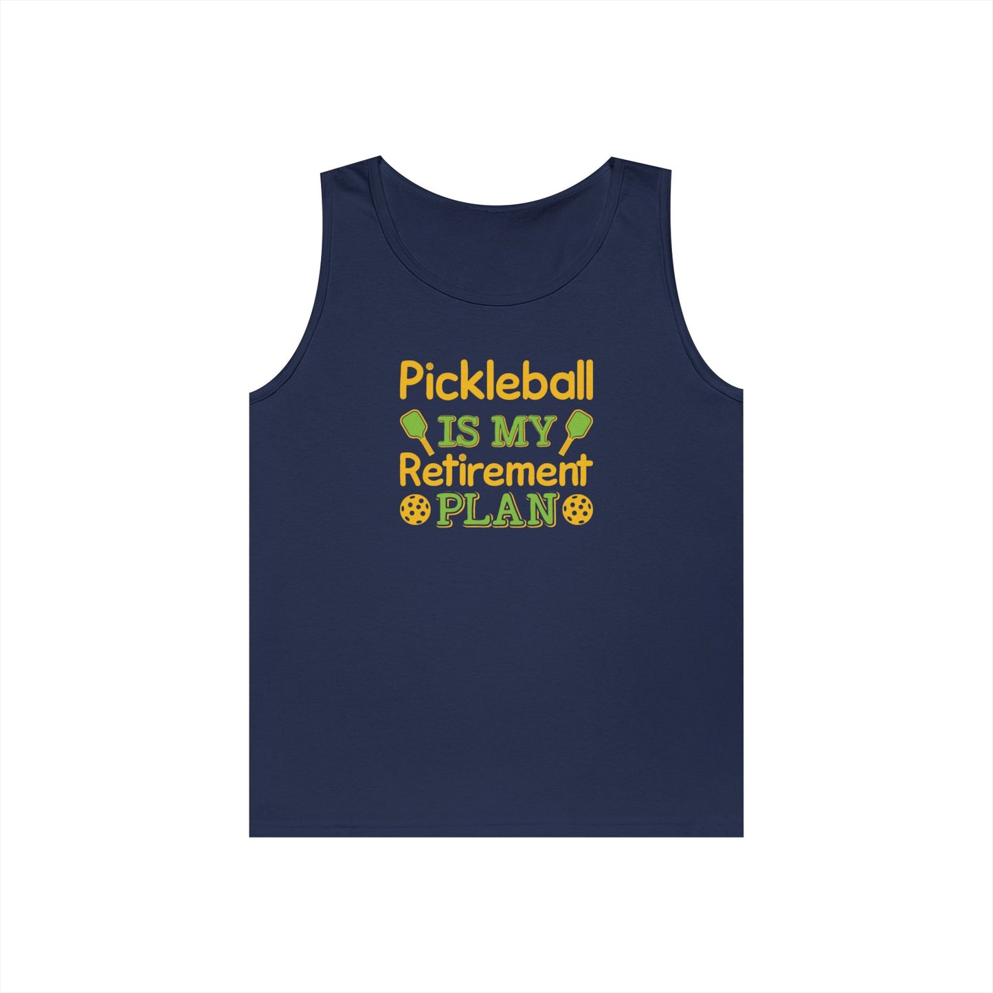 Men's Funny Pickleball Tank Top - Pickleball Is My Retirement Plan Navy