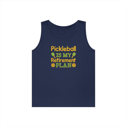 Men's Funny Pickleball Tank Top - Pickleball Is My Retirement Plan Navy