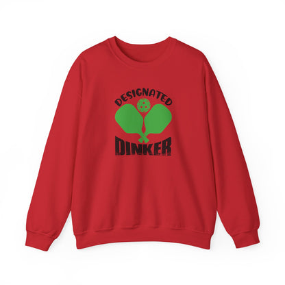Women's Durable Pickleball Sweatshirt - Designated Dinker Red