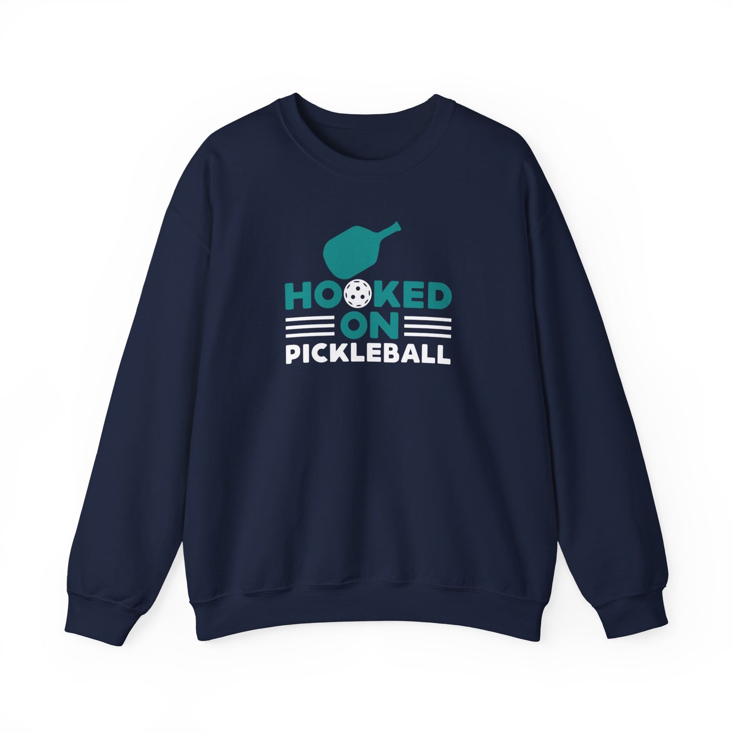 Men's Cool Pickleball Sweatshirt - Hooked on Pickleball Navy