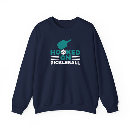 Men's Cool Pickleball Sweatshirt - Hooked on Pickleball Navy
