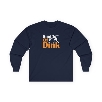 Men's Funny Pickleball Long Sleeves top - King of Dink Navy