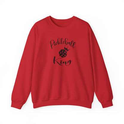Men's Stylish Pickleball Sweatshirt - Pickleball King Red