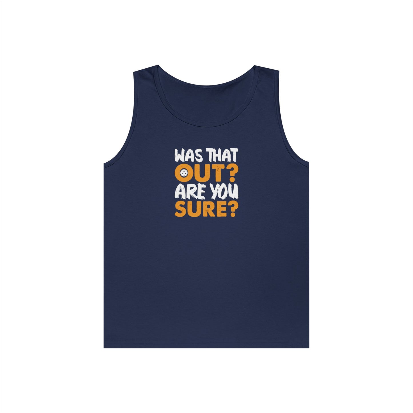 Men's Funny Pickleball Tank Top - Was That Out Are You Sure? Navy