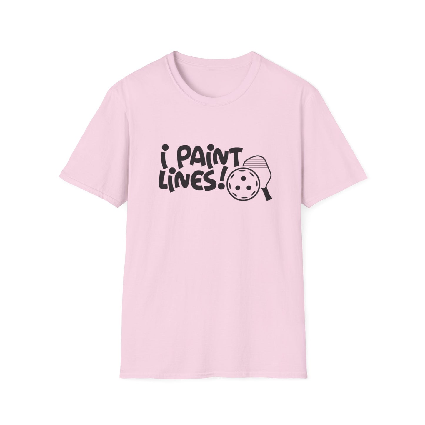 Women's Durable Pickleball T-shirt - I Paint Lines Pink