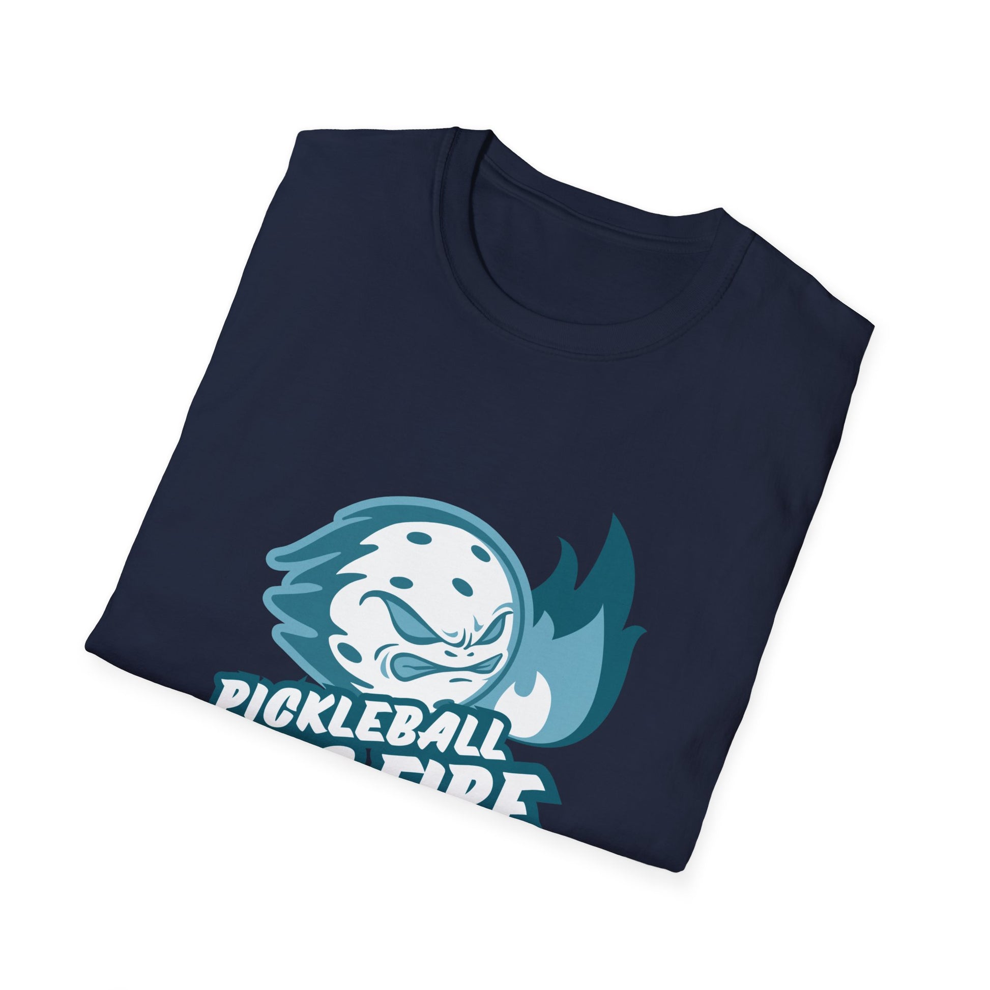 Men's Pickleball T-Shirt - Pickleball Is Fire Navy