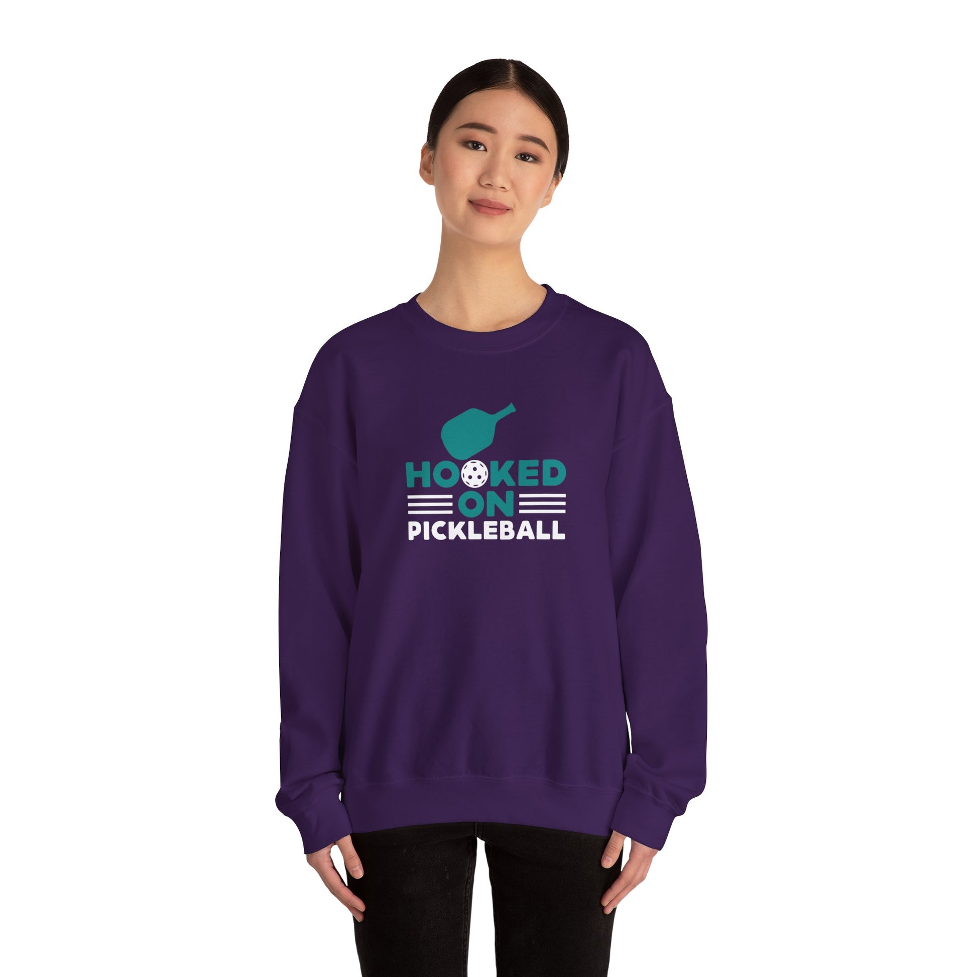 Women's Cool Pickleball Sweatshirt - Hooked on Pickleball