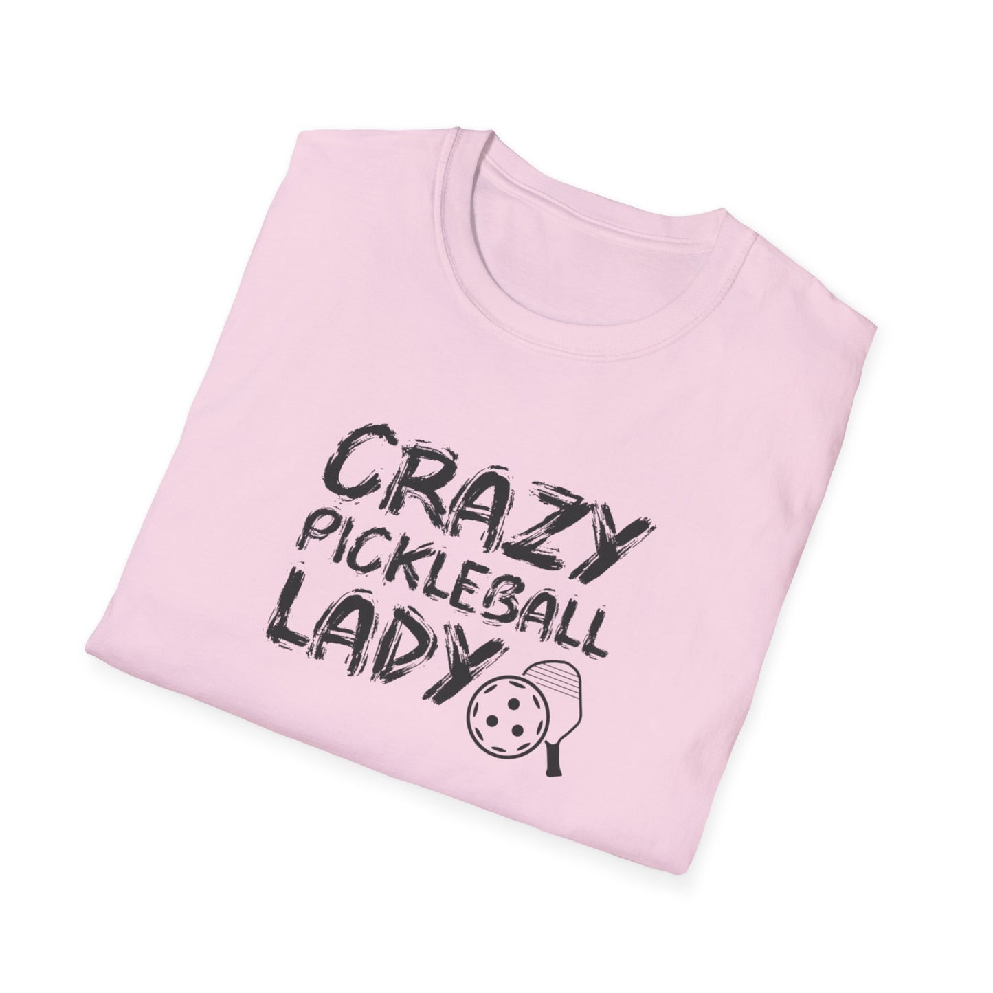 Women's Funny Pickleball T-shirt - Crazy Pickleball Lady