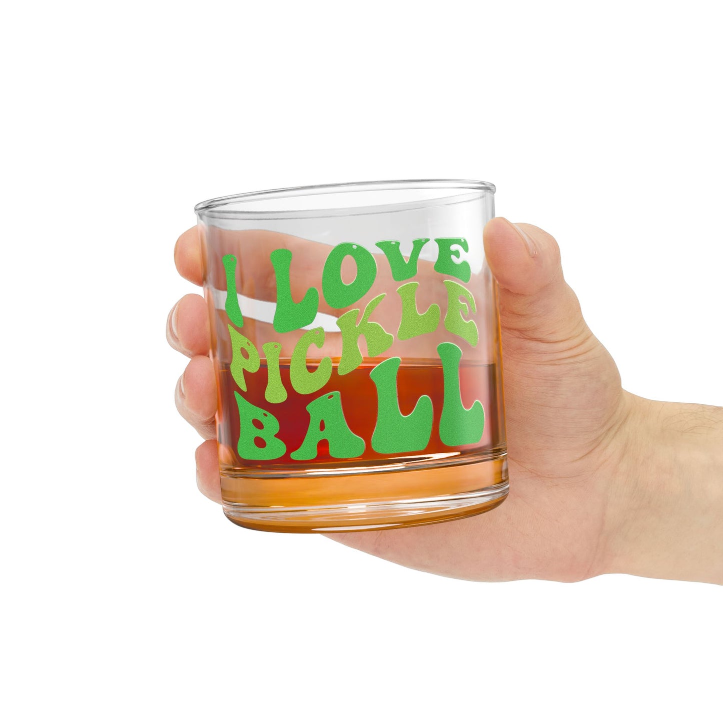 Pickleball Cute Rocks Glass - I Love Pickleball