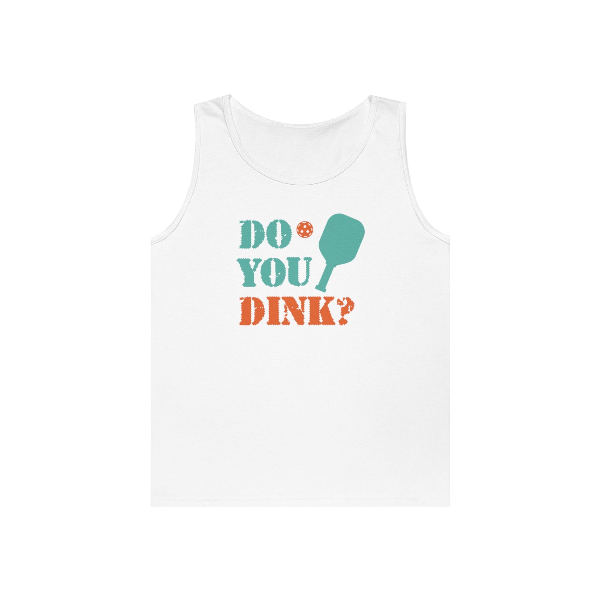 Men's Durable Pickleball Tank Top - Do You Dink? White