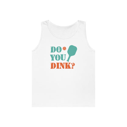 Men's Durable Pickleball Tank Top - Do You Dink? White