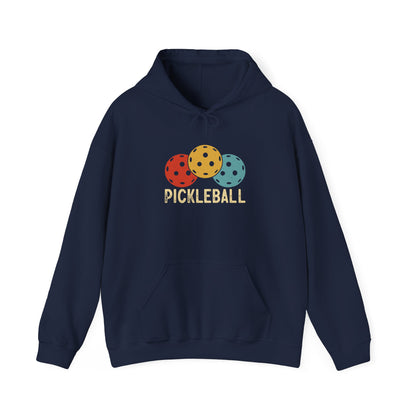 Men's Cool Pickleball Hoodie - Trio Pickleball Retro Navy