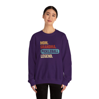 Women's Stylish Pickleball Sweatshirt - Mom Grandma Pickleball Legend