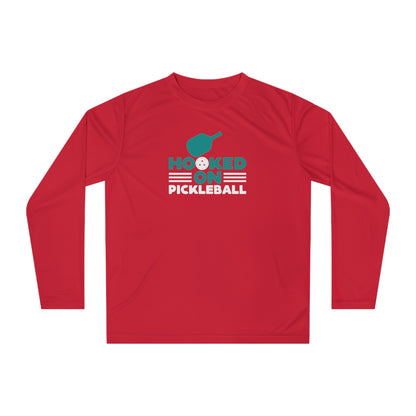 Men's Lightweight Pickleball Long Sleeves top - Hooked on Pickleball Red