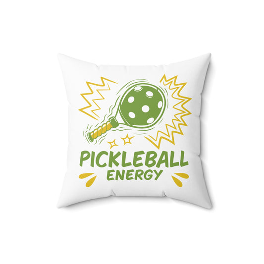 Pickleball Stylish Pillow - Pickleball Energy White