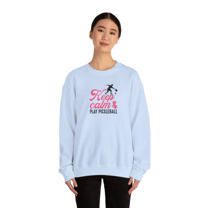 Women's Soft Pickleball Sweatshirt - Keep Calm & Play Pickleball