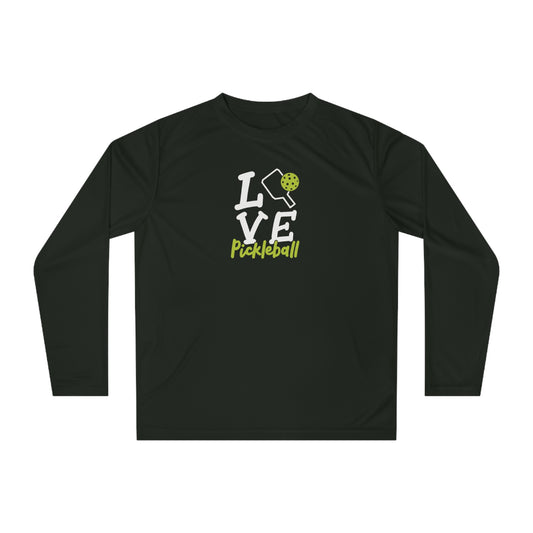 Women's Durable Pickleball Long Sleeves top - Love Pickleball Black