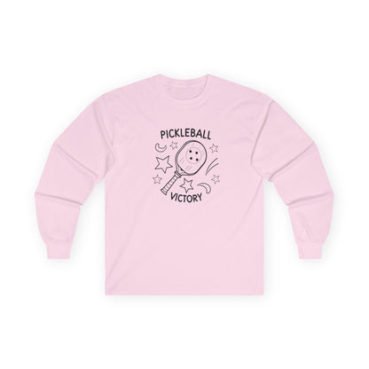 Women's Cute Pickleball Long Sleeves top - Pickleball Victory Pink