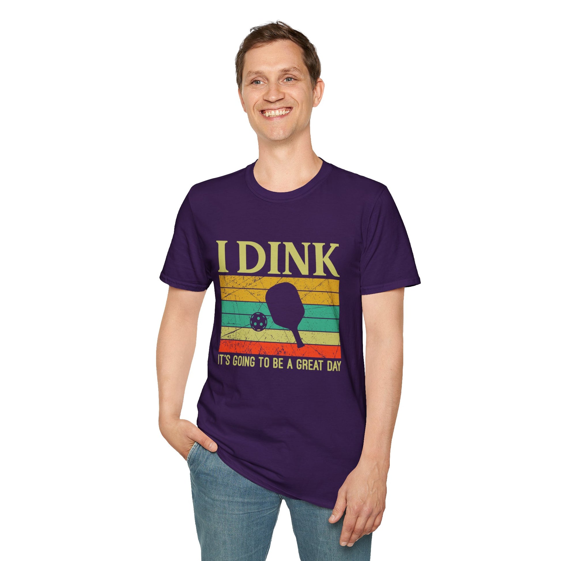 Men's Pickleball T-shirt - I Dink It's Going To Be a Good Day Retro