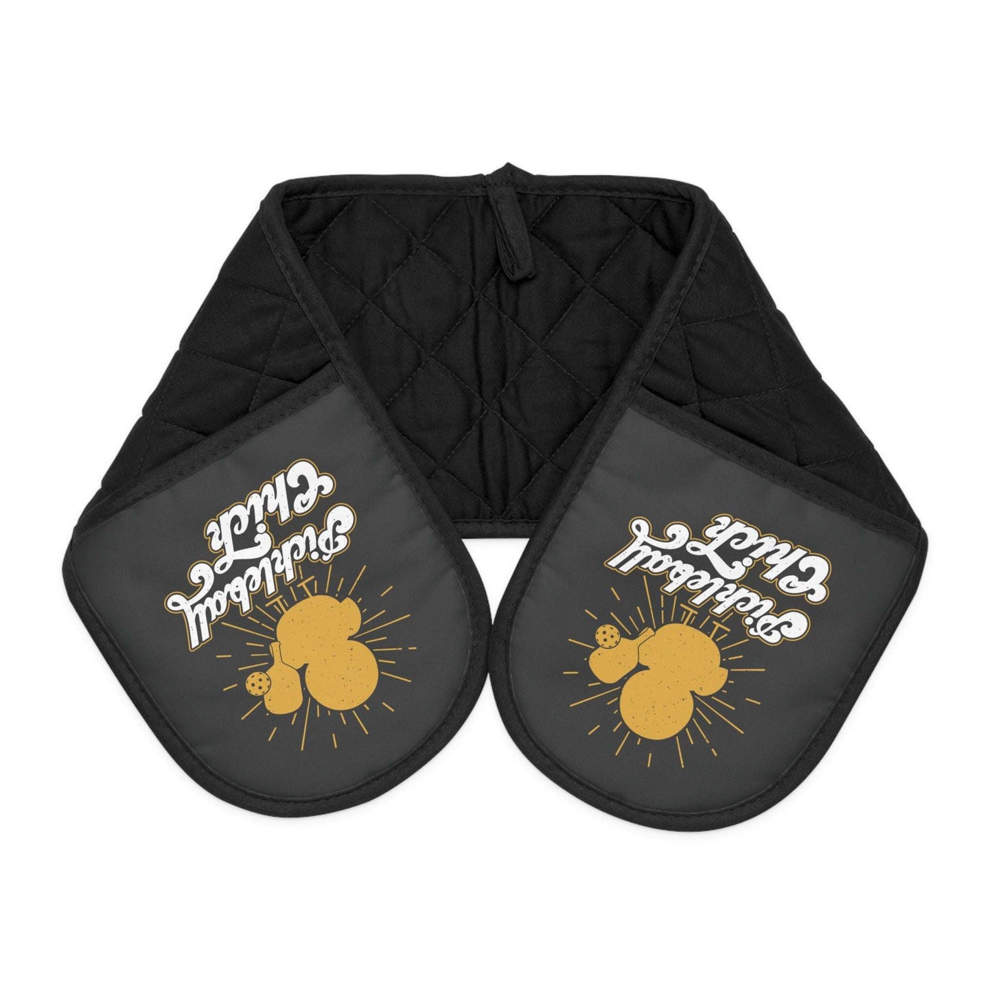 Pickleball Unique Oven Mitts - Pickleball Chick Black