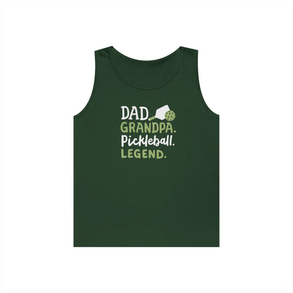 Men's Cool Pickleball Tank Top - Dad Grandpa Pickleball Legend Green